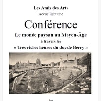 Conférence sur le monde paysan au Moyen-Âge à travers "Les très riches heures du duc de Berry"