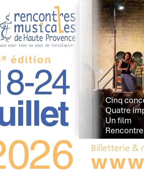 Rencontres Musicales de Haute Provence 2026 affiche