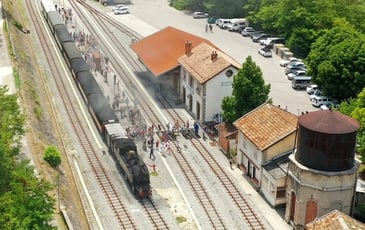 Train des Pignes historique et locomotive à vapeur