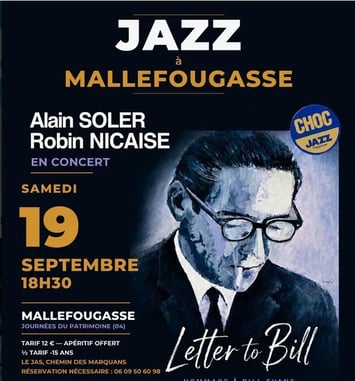 Concert jazz Alain Soler et Robin Nicaise